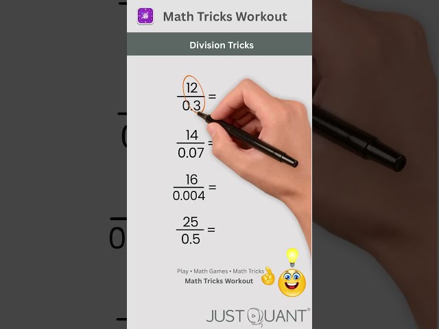 Math Tricks - Division Tricks - Decimal Division - Mental Math Tricks - Easy Math #mathstricks