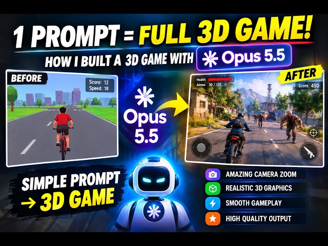 I Built a 3D Game With ONE Prompt! 🤯 | Opus 5.5 [We Developers]