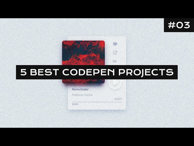5 Best Codepen projects #03 | HTML, CSS & JAVASCRIPT