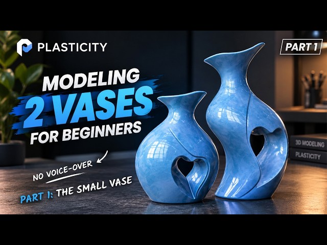 Modeling a Small Vase in Plasticity  Part: 1 | Simple 3D Modeling for Beginners