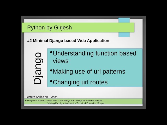 #2 Understanding Views and Paths | Creating Views | url Routes | Django Minimal Web Application