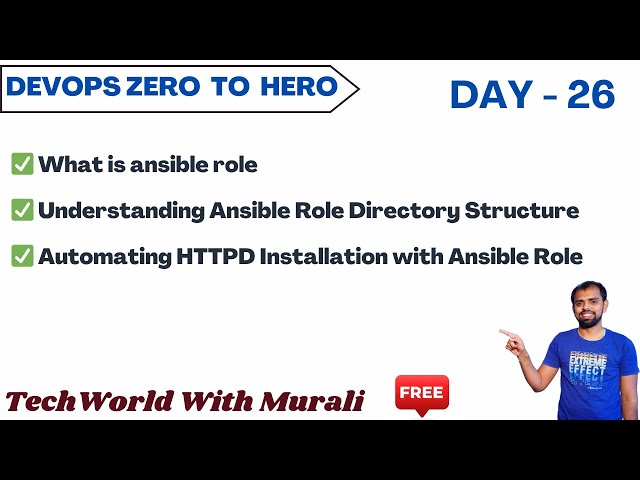 Day 26 | Ansible Roles Tutorial | Directory Structure & Automating HTTPD Installation #devops