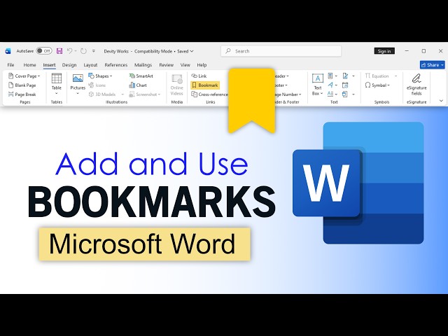 How to Create Bookmarks in Microsoft Word (Fastest Method)