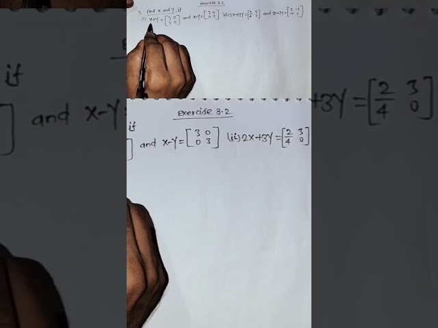 Matrix | NCERT Class 12th | Exercise 3.2 solutions. #maths #video #viral #matrix