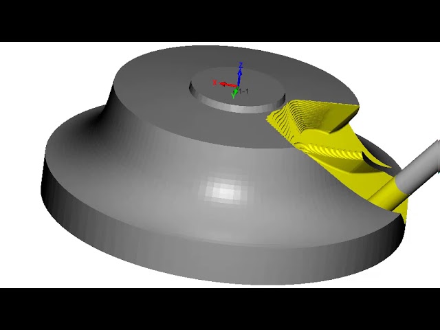 SolidCAM Auto 3+2 Roughing - Automatic mode simulation