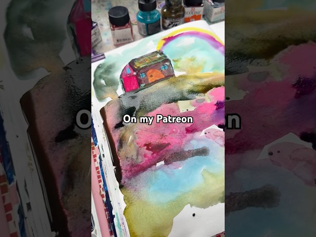 Whimsical landscapes with TandiArt #art #tandiart #artjournal #painting