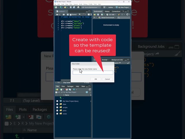 R Studio: Create Directories to Keep Your Project Organized