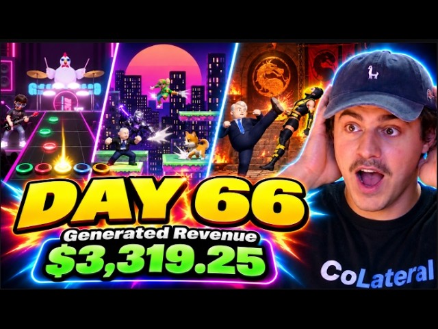 Vibe Coding Until I Can Move Out of My Mom's Basement - Day 66 - Generated Revenue: $3319.25