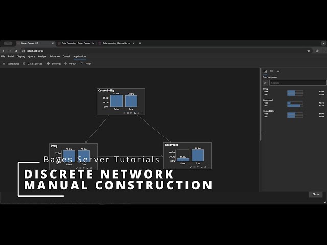 Bayes Server - Discrete Network  - Manual Construction tutorial