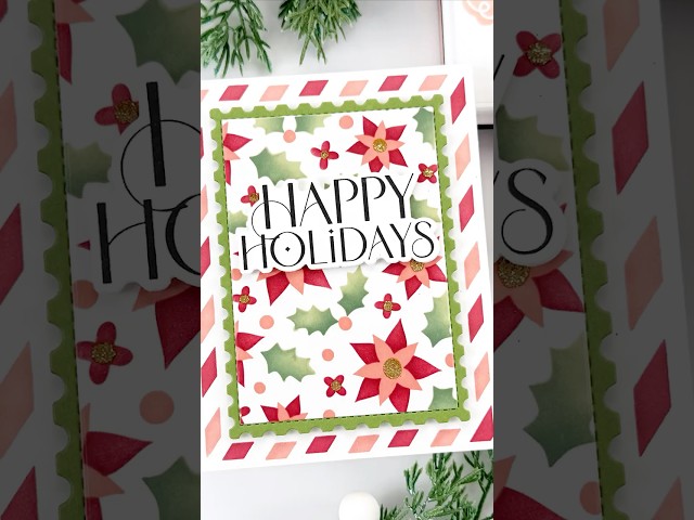 Easy Step-by-Step Holiday Card Crafting! #shorts
