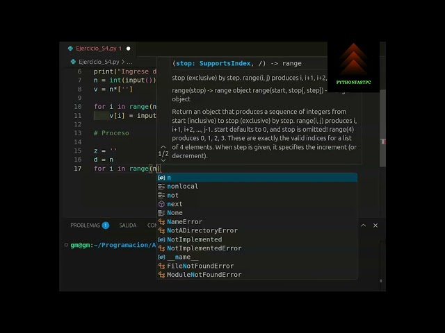 PYTHON ALGORITMO 54 #python #pythontutorial #desarrolloweb