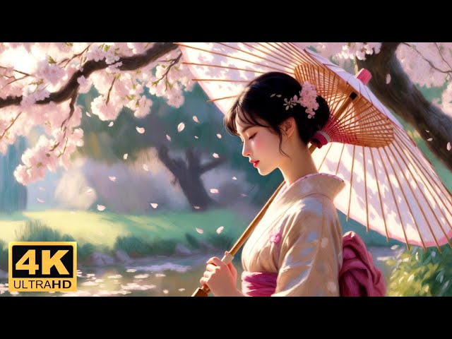 Visual Poems | Oil Painting | Sakura Japan [AI Music Video]