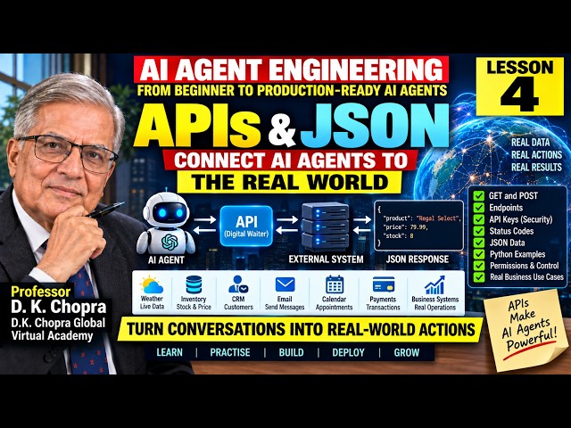 AI AGENT ENGINEERING LESSON 4  APIs & JSON — CONNECT AI AGENTS TO THE REAL WORLD