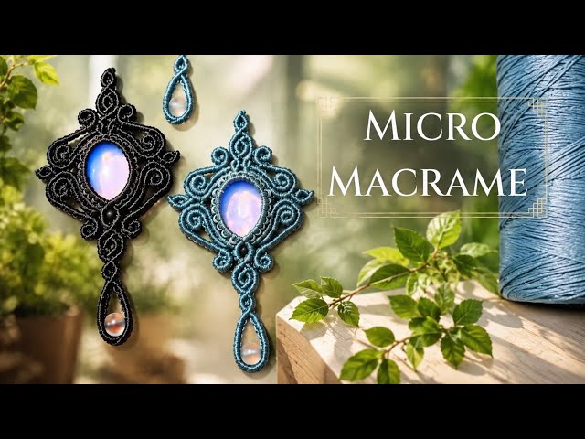 DIY Micro Macrame Accessory | Pendant | Earrings | Keychain #macrameaccessories 