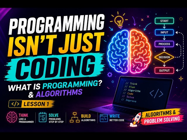 Programming Isn't Just Coding | What is Programming? & Algorithms (Lesson 1)