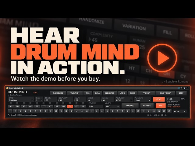 Drum Mind: Creative Drum Patterns for Ableton Live | Demo & Walkthrough
