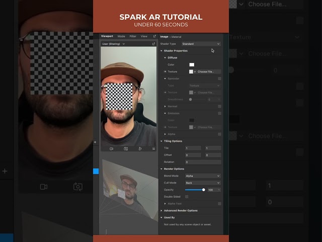 Face Tracking with Spark AR Studio! Track an Image to the Face! | Shorts Tutorial