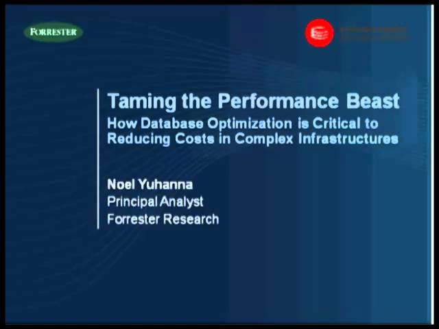 Database Optimization Webinar With Forrester Research