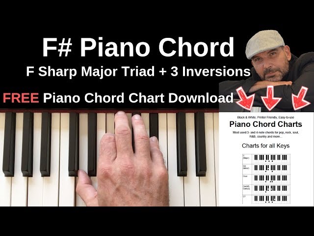 F# Piano Chord | F Sharp Major + Inversions Tutorial + FREE Chord Chart