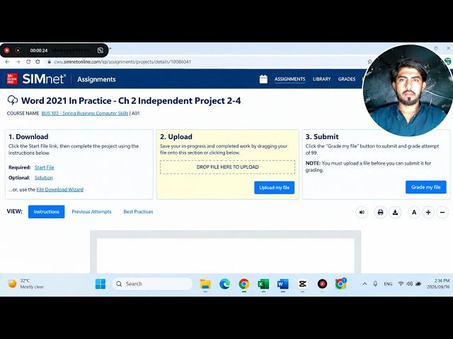 Word 2021 In Practice - Ch 2 Independent Project 2-4 | Simnet 2024 & 365 Ch 2 Ind Chapter 2-4
