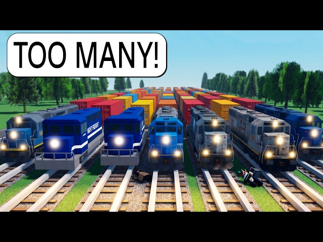 I Spawned 13 Trains on Roblox BUT They All Crashed HEAD ON...
