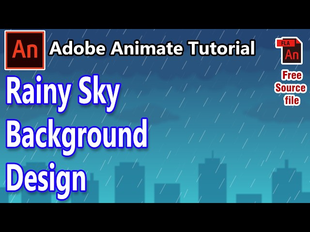 Create a Simple Rainy Sky Background in Adobe Animate | Easy Tutorial