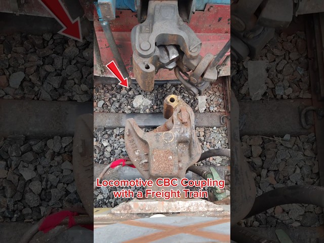 How does the CBC coupling connect the locomotive to the freight train?#cbc #coupling #locomotive #fy