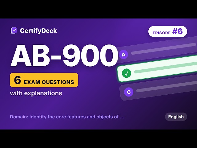 AB-900 Practice Questions #6 | Copilot and Agent Administration Exam Prep (2026)