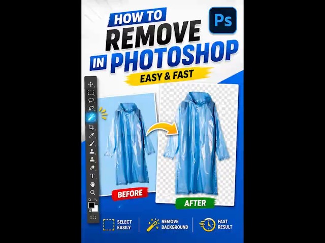 Easily Remove Background in Photoshop | No Pen Tool Needed! #photoshop #adobephoto #photoshop