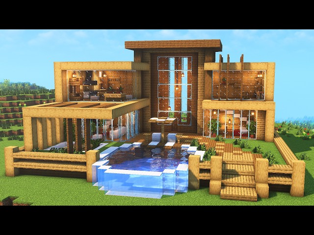 Minecraft: How To Build a Survival Wooden House (Easy Tutorial)