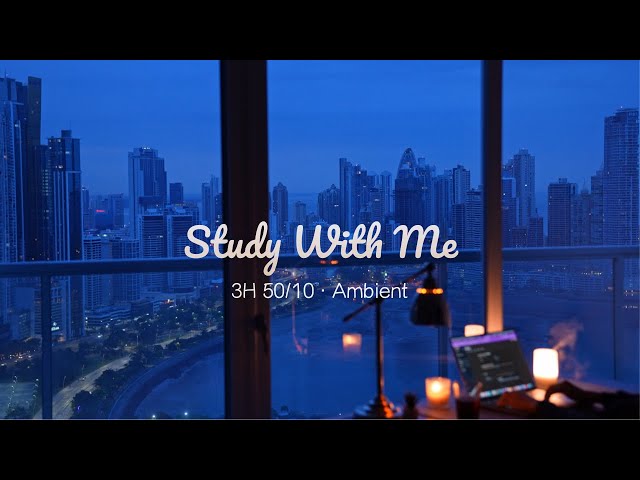 [Ambient Ver.] 3-Hour Study with Me / Embrace the Sunrise 🌅/ Pomodoro 50-10 / Day 153