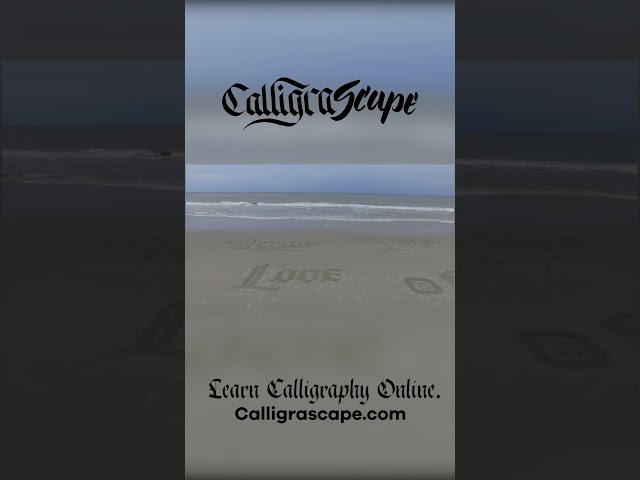 Beach Calligraphy Short (Full Video Below) #beachcalligraphy #beachlife #calligraphy