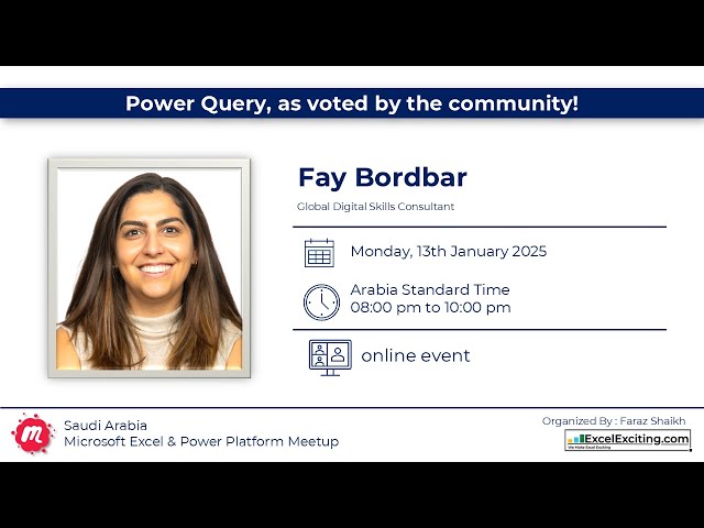 Power Query, as voted by the community! with Fay Bordbar