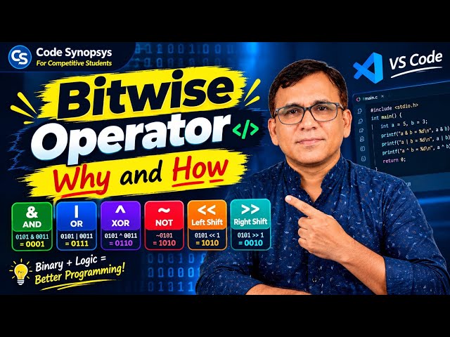 Bitwise Operators | Why and How? | বিটওয়াইজ অপারেটর | কেন এবং কীভাবে? | Code Synopsis | Bangla |