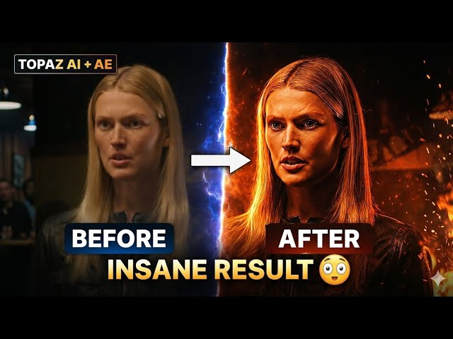 "Topaz AI Video Enhance + After Effects Color Grading Tutorial"