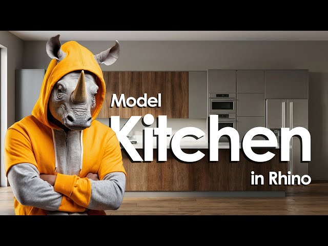 Standard Modern Kitchen Design | Step-by-Step Rhino Tutorial