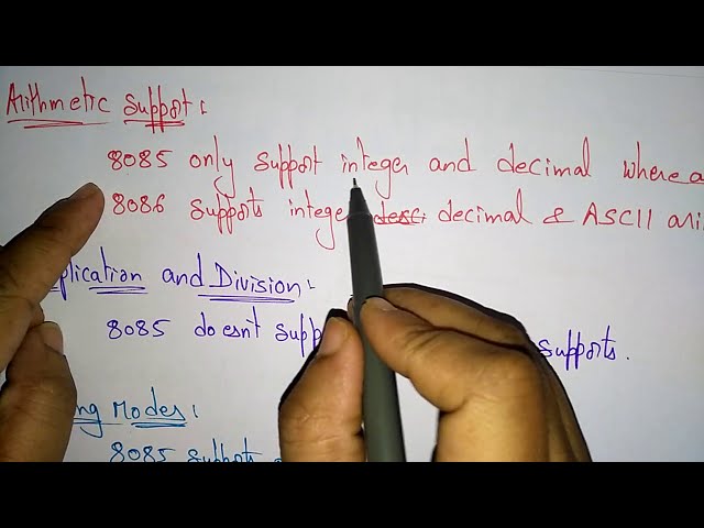 Difference between 8085 and 8086 microprocessor | MPMC | Lec-08 | Bhanu Priya