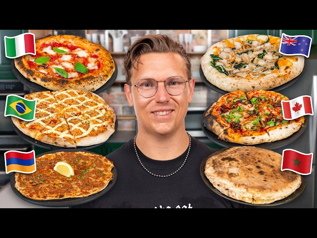 Eating EVERY Pizza In The WORLD (Ok, We Made 6 Really Cool Pizzas But Everything Is Clickbait Now)
