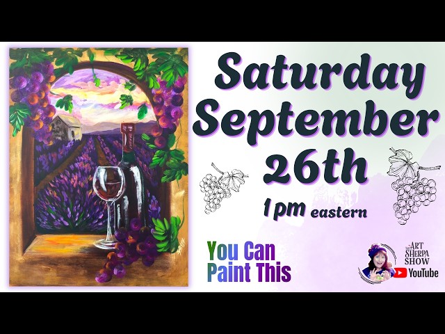 Tuscan Wine and Grapes | Easy Beginning Acrylic Step by Step