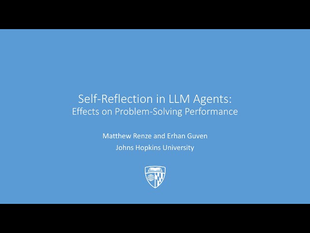 Self-Reflection in LLM Agents: Effects on Problem-Solving Performance