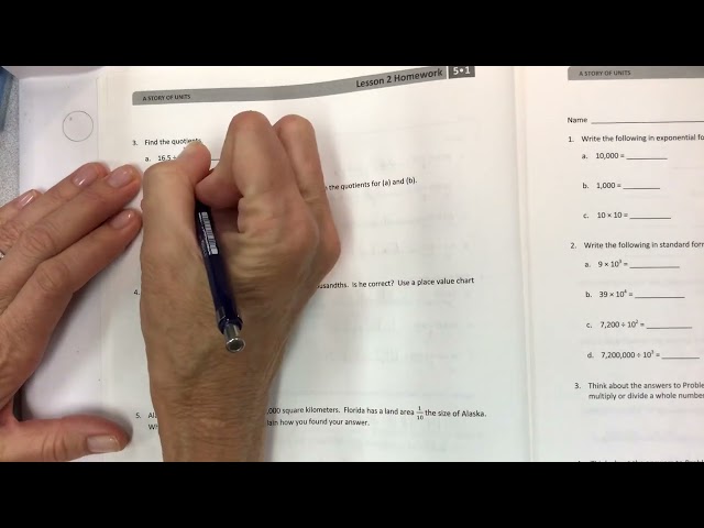 Eureka math grade 5 module 1 lesson 2 homework