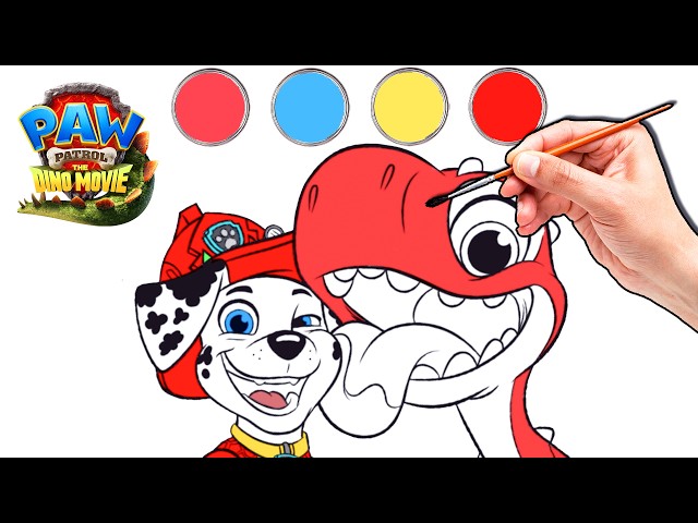 Lasst uns Rhubarb & die Dino-Welpen ausmalen! 🦖 | PAW Patrol: Der Dino-Film | Ausmalvideo für Kinder
