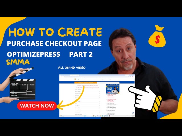 How To Create a Purchase Button with Checkout Page using optimizepress, software. Part Two✅