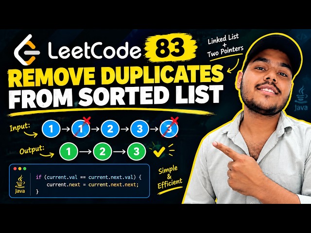 🚀 LeetCode 83 – Remove Duplicates from Sorted List | Java Solution