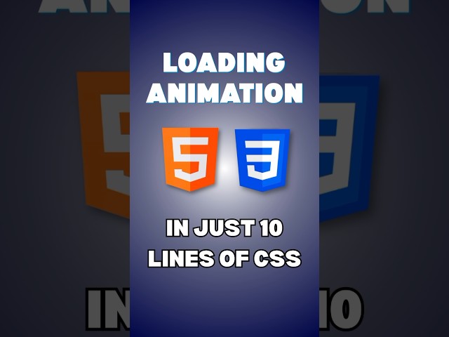 Simple CSS Loading Animation 💥🤩 #shorts #shortsfeed #coding