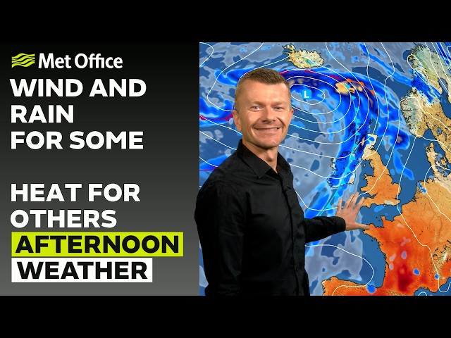 06/09/2026 - Warm South, Wet North - Afternoon Weather Forecast UK - Met Office Weather