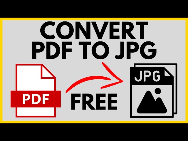 How to Convert PDF to JPG for FREE