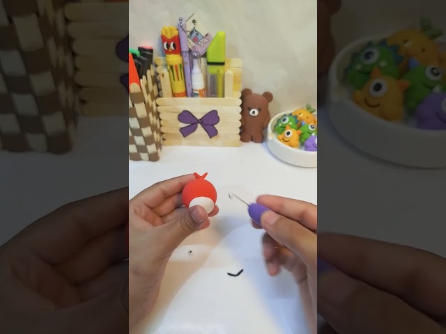 Cute Mini Clay Bird Making | DIY Polymer Clay Craft 😍✨ #trending #shorts