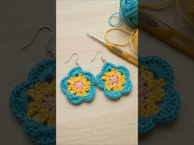 #crochetearring #shorts #crochet #shortsfeed #diy #new # #trending