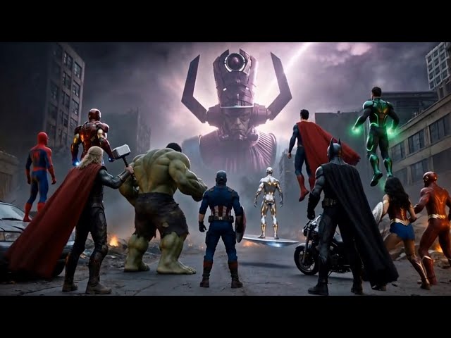 Avengers and Justice League VS Galactus & Silver Surfer | Earth’s Final Stand